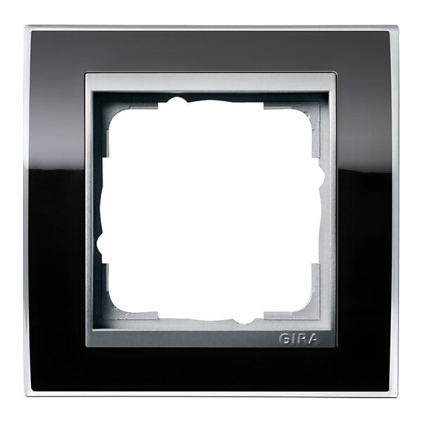 Gira Abdeckrahmen 1fach klar schwarz 0211736